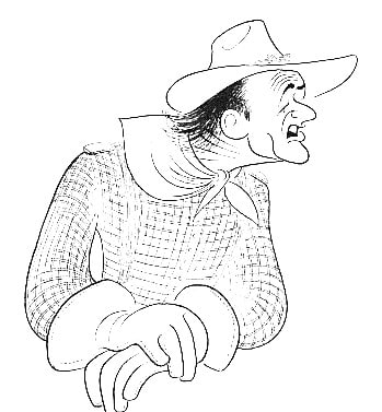 John Wayne by Al Hirschfeld