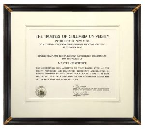 Framed Diploma